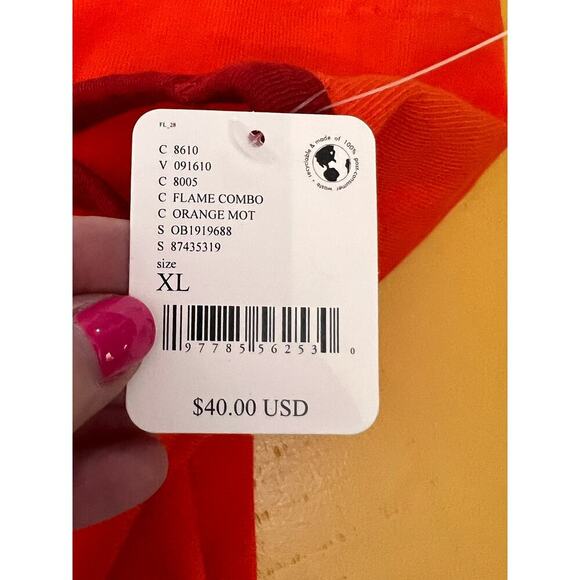 Free People Go To Colorblock Flame Combo Tank NWT Size XL - Picture 6 of 8